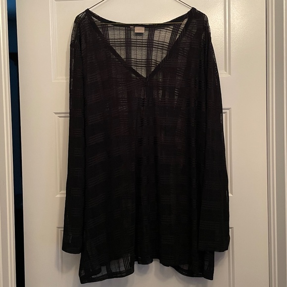Sheer Black long sleeve top - Picture 1 of 2